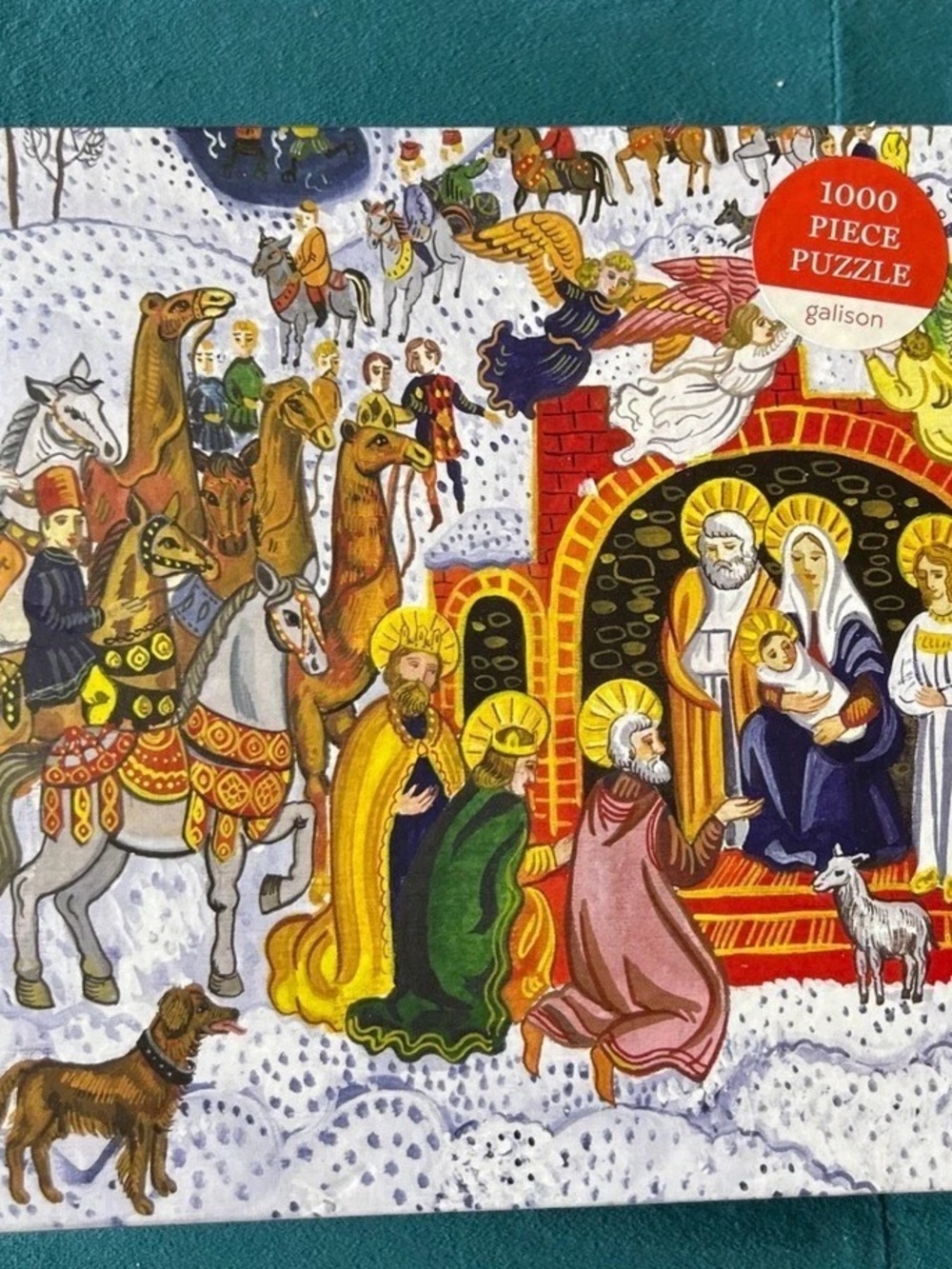 Galison Joy to the World Nativity 1000 Piece Puzzle 1000 Piece Holiday Puzzle